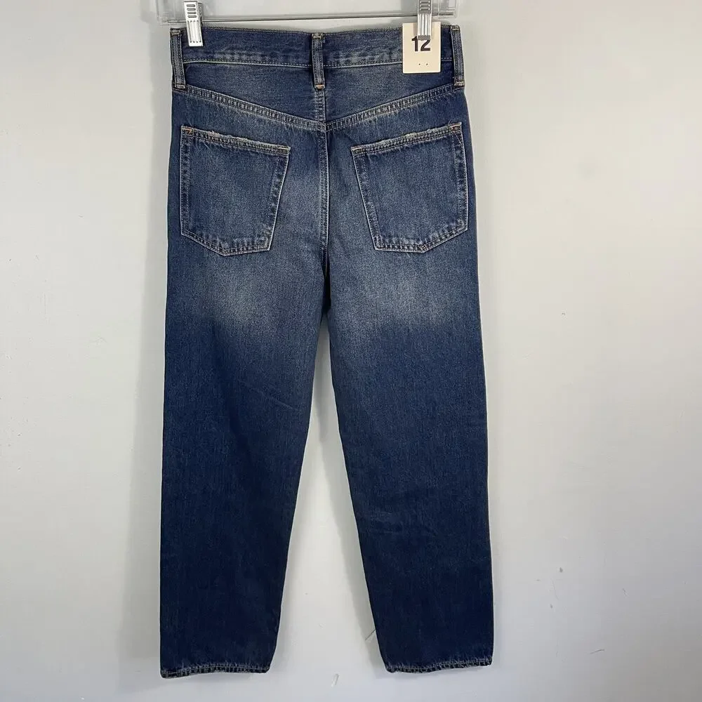 NWT Gap Teen Boys Size 12 Original Fit Jeans Blue‎ Straight Leg Distressed